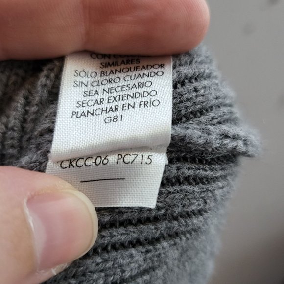 Calvin Klein Mens Gray Ribbed 1/4 Zip Sweater Size XXL Neutral Winter Preppy - Picture 9 of 10